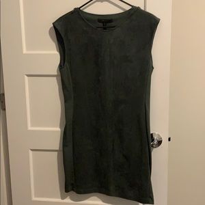 Worn BCBG Maxazaria Dress Size S Dark Green Suede